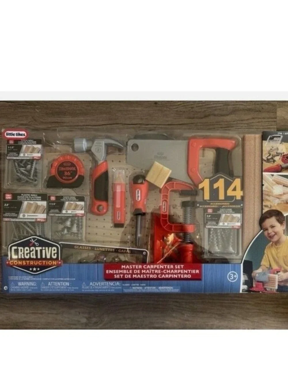 NEW Little Tikes Creative Construction Master Carpenter Set 114 Accessories gift